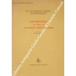 Controversie in tema di giudizio direttissimo - Francesco Gianniti - copertina