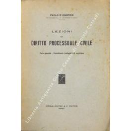 Lezioni di diritto processuale civile. Parte generale - Procedimento (collegiale) di cognizione. Anno accademico 1932-33 - Paolo D'Onofrio - copertina