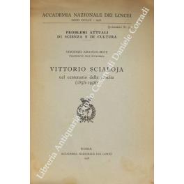 Vittorio Scialoja nel centenario della nascita (1856-1956) - Vincenzo Arangio-Ruiz - copertina