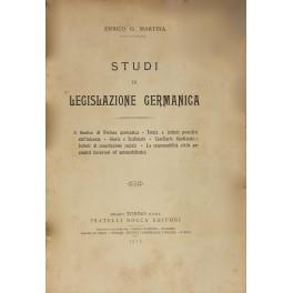 Studi di legislazione germanica Il Giudice di Pretura germanica. Tutela e istituti protettivi dell'infanzia. Giuria e Scabinato. Casellario Giudiziale. Istituti di conciliazione sociale. La responsabilità civile per sinistri ferroviari ed automobilis - copertina