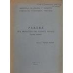 Parere sul progetto del Codice Penale (Libro Primo). Relatore Paolo Rossi