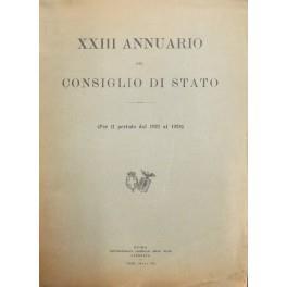 Xxiii Annuario Del Consiglio di Stato. per Il Periodo Dal 1921 Al 1928 - copertina