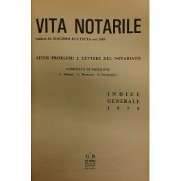Vita Notarile. Studi problemi e lettere del notariato. Annata 1979 - copertina