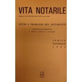 Vita Notarile. Studi problemi e lettere del notariato. Annata 1983 - copertina