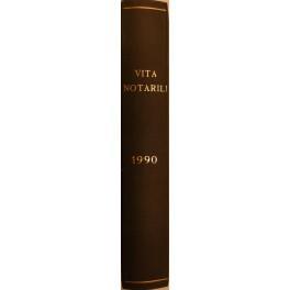 Vita Notarile. Studi problemi e lettere del notariato. Annata 1990 - copertina