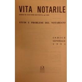 Vita Notarile. Studi problemi e lettere del notariato. Annata 1991 - copertina
