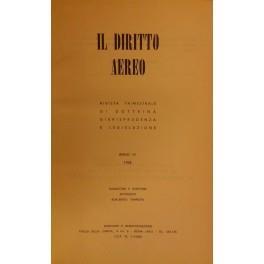 Il diritto aereo. Rivista trimestrale di dottrina giurisprudenza e legislazione. Anno IV - 1965 - copertina