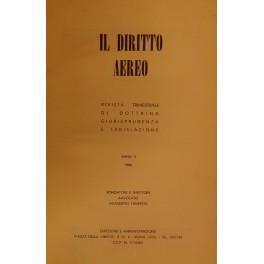 Il diritto aereo. Rivista trimestrale di dottrina giurisprudenza e legislazione. Anno V - 1966 - copertina