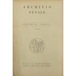Archivio penale. Volume III - Anno 1947