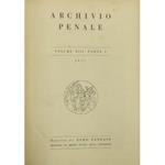 Archivio penale. Volume XIII - Anno 1957