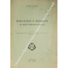 Moratorie e regressi nel diritto internazionale privato - Mario Giro - copertina