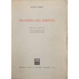 Filosofia del diritto. Brani scelti a cura e con prefazione del prof. Eugenio di Carlo - copertina