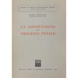 La sospensione del processo penale - Mario Chiavario - copertina