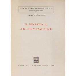 Il decreto di archiviazione - copertina
