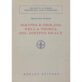 Diritto e obbligo nella teoria del diritto reale - Francesco Romano - copertina