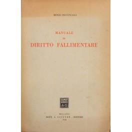 Manuale di diritto fallimentare - Renzo Provinciali - copertina