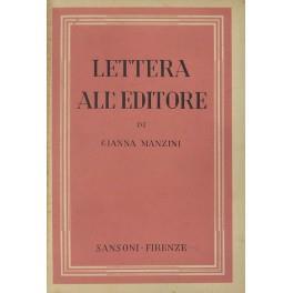 Lettera all'editore - Gianna Manzini - copertina