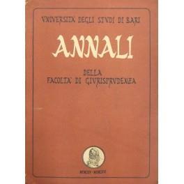 Annali della Facoltà di Giurisprudenza dell'Università degli Studi di Bari. Vol. I della Serie III 1965-1966 - copertina