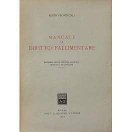 Manuale di diritto fallimentare - Renzo Provinciali - copertina