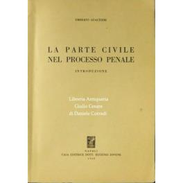 La parte civile nel processo penale. Introduzione - copertina