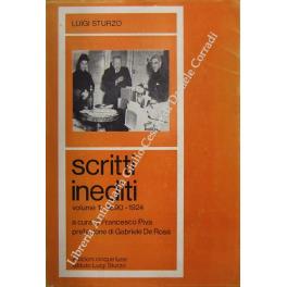 Scritti inediti. Vol. I - 1890-1924. A cura di Francesco Piva, prefazione di Gabriele De Rosa - Luigi Sturzo - copertina