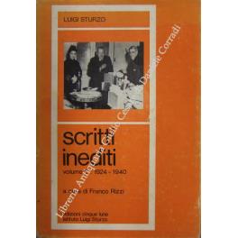 Scritti inediti. Vol. II - 1924-1940. A cura di Franco Rizzi - Luigi Sturzo - copertina