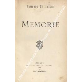 Memorie - Edmondo De Amicis - copertina