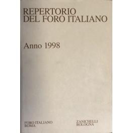Repertorio Generale Annuale del Foro Italiano. Annata 1998 - copertina