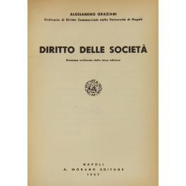 Diritto delle società - Alessandro Graziani - copertina
