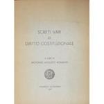 Scritti vari di diritto costituzionale