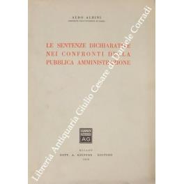 Le sentenze dichiarative nei confronti della pubblica amministrazione - Aldo Albini - copertina