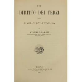 Del diritto dei terzi secondo il Codice civile italiano - Giuseppe Mirabelli - copertina