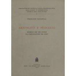Arbitrato e processo. Premesse per uno studio sull'impugnazione del lodo - Ferdinando Mazzarella - copertina