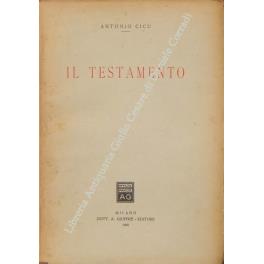 Il testamento - Antonio Cicu - copertina