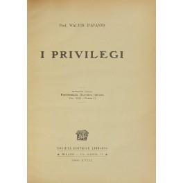 I privilegi - copertina