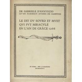 Le dit du sourd et muet qui fut miracule en l'an de grace 1266 - Gabriele D'Annunzio - copertina