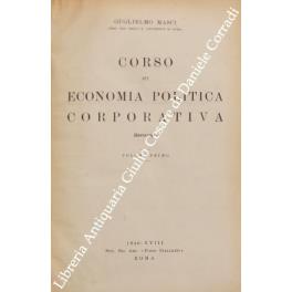 Corso di economia politica corporativa. Vol. I - copertina