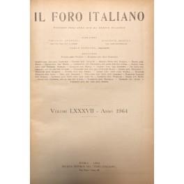 Il Foro Italiano. Fondato nell'anno 1876 da Enrico Scialoja. Anno LXXXVII. 1964 - copertina