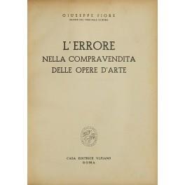 L' errore nella compravendita delle opere d'arte - Giuseppe Fiore - copertina