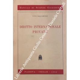 Diritto internazionale privato - Tito Ballarino - copertina
