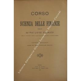 Corso di scienza della finanza - Luigi Einaudi - copertina