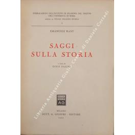 Saggi sulla storia - Immanuel Kant - copertina