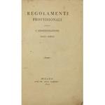 Regolamenti provvisionali sopra l'amministrazione delle chiese