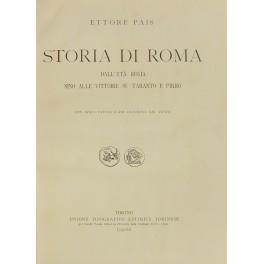 Storia di Roma dall'età regia sino alle vittorie su Taranto e Pirro. Con dieci tavole e 211 incisioni nel testo - Ettore Pais - copertina