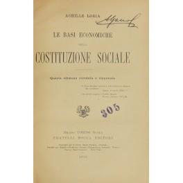 Le basi economiche della costituzione sociale - Achille Flora - copertina