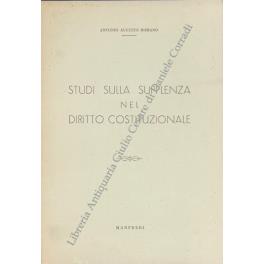 Studi sulla supplenza nel diritto costituzionale - copertina
