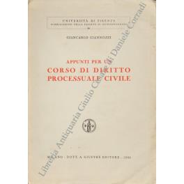 Appunti per un corso di diritto processuale civile - Gianfranco Giannoni - copertina