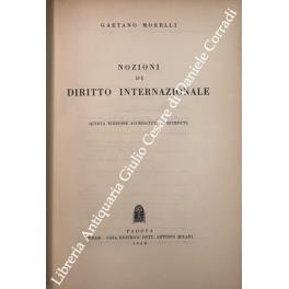 Nozioni di diritto internazionale - Gaetano Morelli - copertina