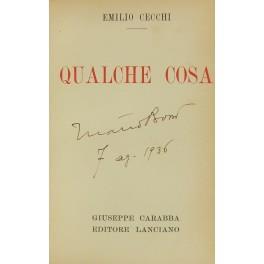 Qualche cosa - Emilio Cecchi - copertina