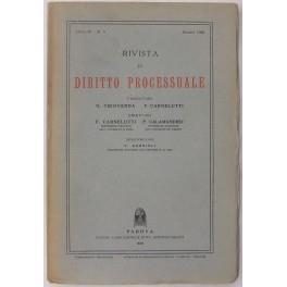 Rivista di Diritto Processuale. Annata 1949. Diretta da: Francesco Carnelutti, Giuseppe Chiovenda, Piero Calamandrei, Enrico Tullio Liebman. Anno IV (Seconda Serie) - copertina